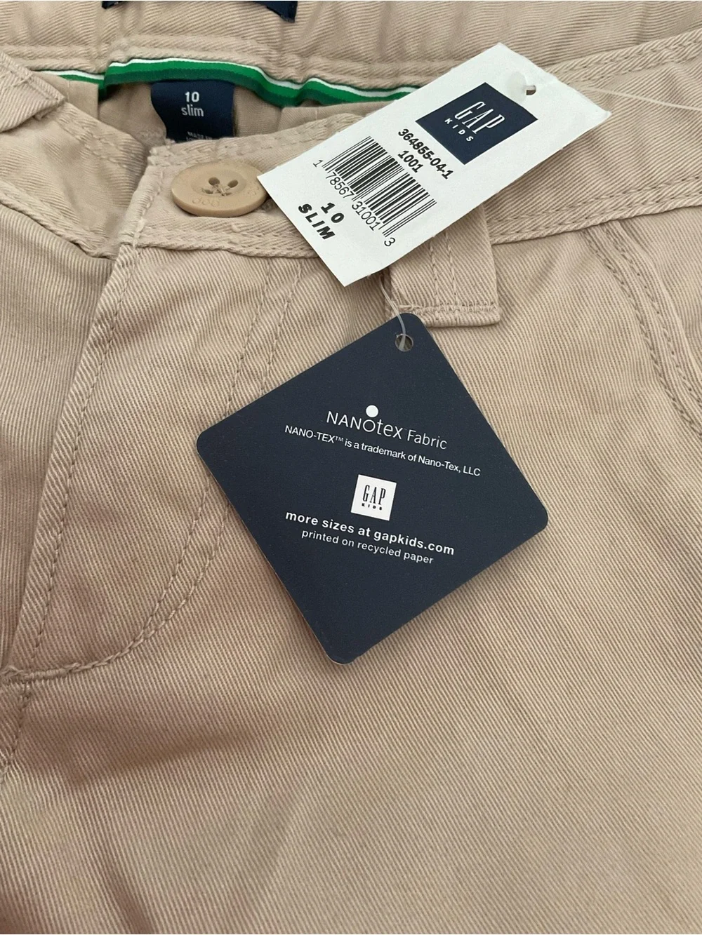GAP Shield Kids Khaki Pants Size 10 Slim